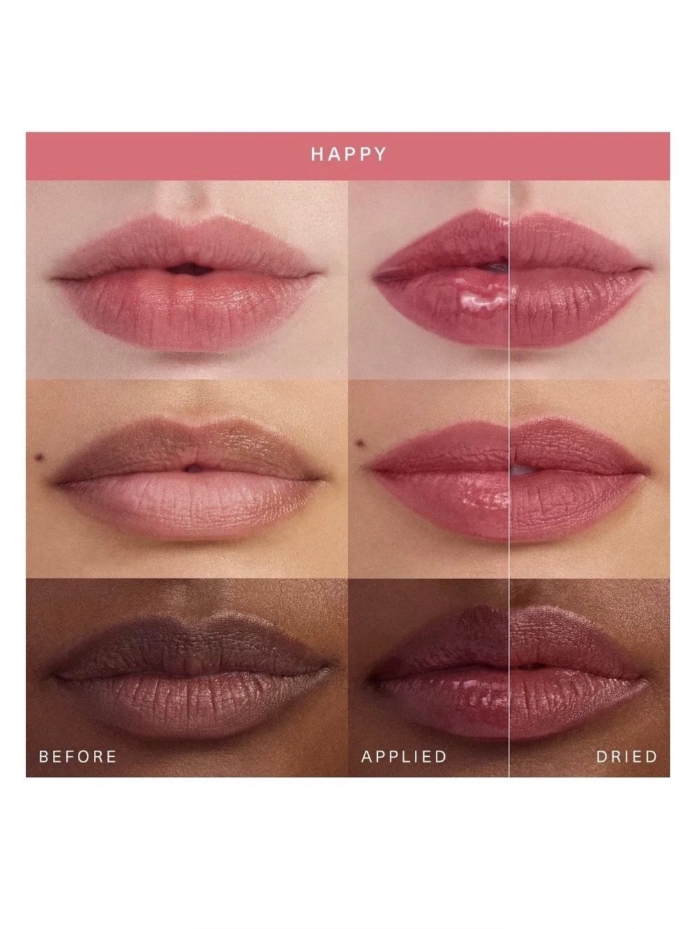 Lip Stain by Rare Beauty in Happy ~Soft Pinch Tinted Lip Oil - K-beauty